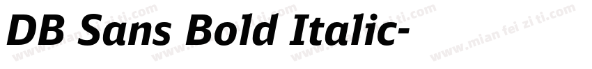 DB Sans Bold Italic字体转换
